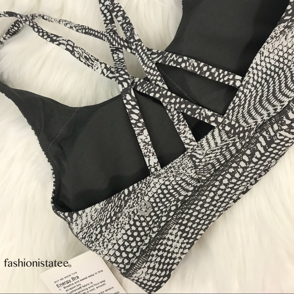 NWT lululemon energy bra swerve vapor metal grey - Picture 2 of 8